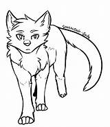 Cat Lineart F2u Warrior Sketch Bases Furry Sparkling Jade sketch template
