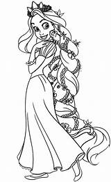 Tangled Rapunzel Disegni Colorare Library Kidsplaycolor Pagefull Clipart sketch template