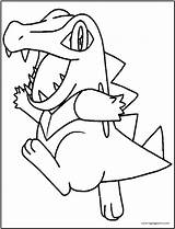 Totodile Pages Chikorita Cyndaquil sketch template