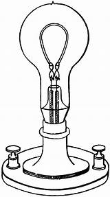 Bulb Edison Light Clipart Lightbulb Lamp Electric First Thomas Drawing Clip Lighting Cliparts Old Original Etc Cartoon Transparent Resolution Clipground sketch template