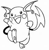 Raichu Pokemon Coloring Pages Drawing Lineart Drawings Color Printable Sketch Templates Print sketch template
