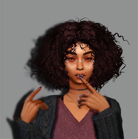 natural curly hair cc sims  woret