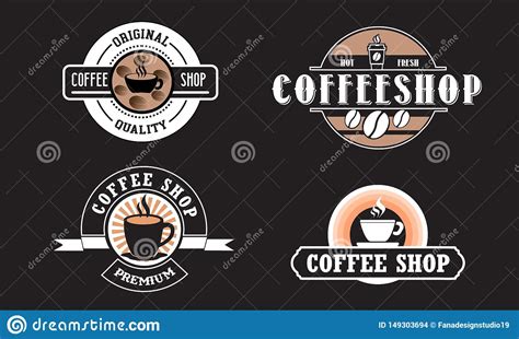 editable coffee shop logo  business stock vector illustration