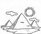 Giza Pyramids Sphinx sketch template