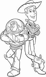 Coloring Woody Buzz Pages Getcolorings Toy Story sketch template