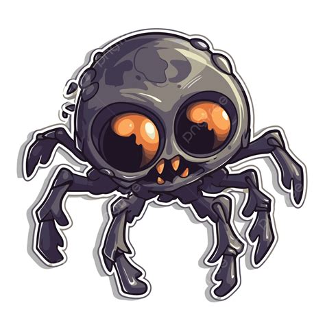 halloween spider cute sticker clipart vector spooky spider spooky