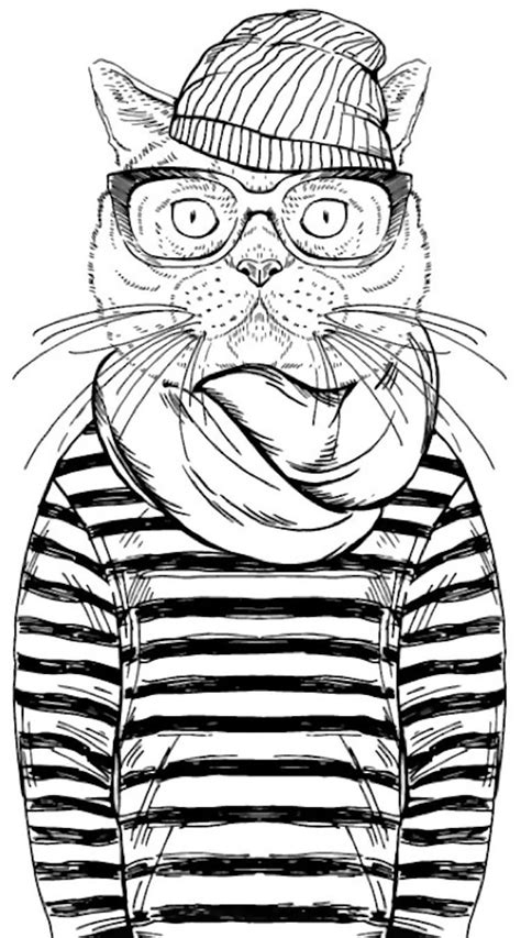 cool cat coloring page