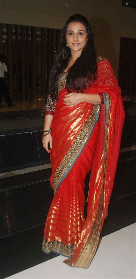 vidya balan beautiful stills in red saree bollywood stars
