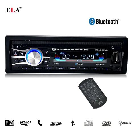 car cd dvd player stereo fm radio mp audio player support bluetooth phone  usb