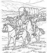 Coloring Pages Wagon Covered Adult Cowboy Horse West Kids Cowboys Sheets Western Books Color Old Print Drawing Horses Gypsy Indians sketch template