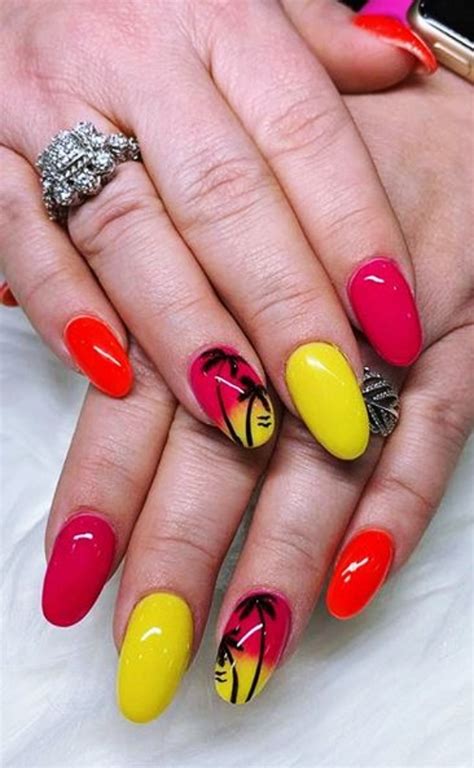 vibrant nail art color ideas  summer fashion