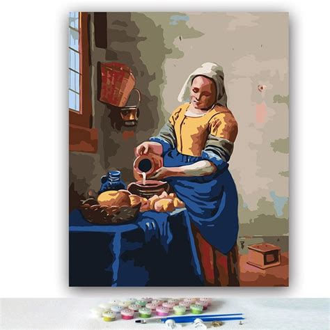 diy colorings pictures by numbers with colors frida maid pouring milk
