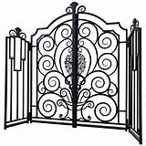Gate Iron Wrought Manufacture Arched sketch template