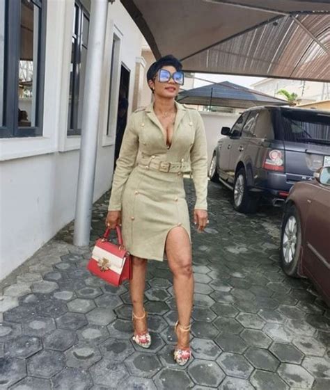 nollywood actress iyabo ojo bares cleavage in thigh revealing outfit