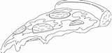 Pizza Clipart Colouring Coloring Cliparts Clip Slice Transparent Line 1969 Library Pluspng sketch template