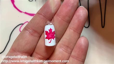 maple leaf nail art tutorial youtube