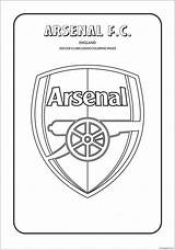 Arsenal Pages Coloring Logos League Premier Team Color Soccer Clubs sketch template