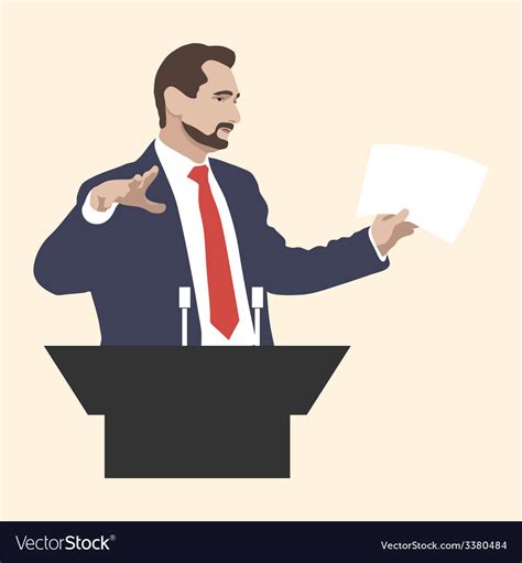 orator stands   podium  microphones vector image
