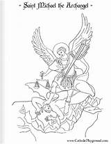 Michael Archangel Coloring St Saint Catholic Kids Clipart Drawing Feast Pages Archangels September 29th Saints Angel Colouring Crafts Colour Craft sketch template
