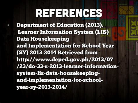 Deped Learner Information System Lis And Learner