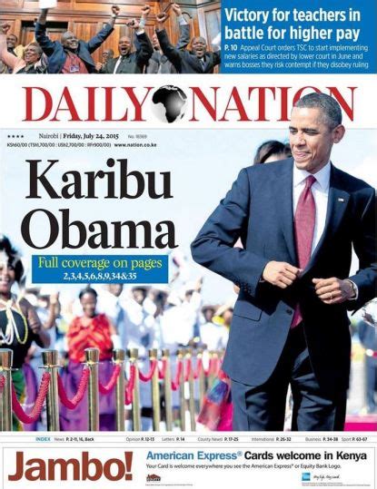 obama visit politicization  gays  big loser  kenya  daily nation kenya