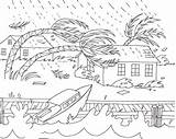 Desastres Earthquake Fenomenos Flood Hurricanes Childrens Afetler Egitim Ogretim Dogal Malvorlage Naturkatastrophen Preparedness sketch template