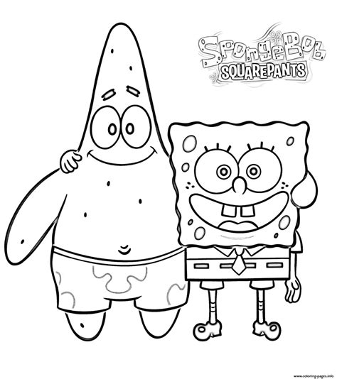 spongebob  patrick friends coloring page printable