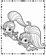 Shine Shimmer Coloring Pages Genies Printable Fluing Kids Print Color Book Template Colorear Para Girls Haunted Marvelous Monster High 12f sketch template