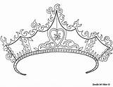 Coloring Princess Pages Crown Doodle Printable Alley Sheets Adult Crowns Colouring Drawing Color Kids Drawings Da Printables Book sketch template