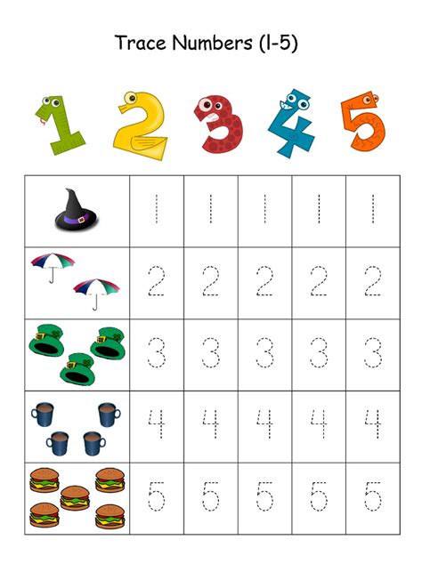 numbers   traceable learning printable