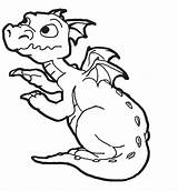 Dragon Coloring Baby Pages Boys Print sketch template
