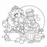 Chibi Sailor Frosting Yampuff Colorings Genial Erwachsene Malbuch Adultos Adulti Coloriages Poniendo Gateau Kleurplaat Coloringfolder Pixel sketch template