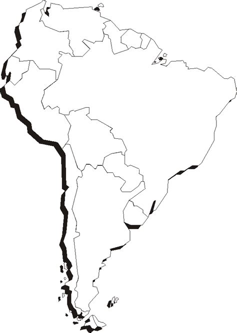 south america blank map coloring pages