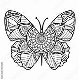 Colorare Farfalla Vettoriale sketch template