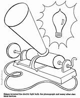 Edison Inventions Coloring Inventors Famous Raisingourkids Coloringhome sketch template