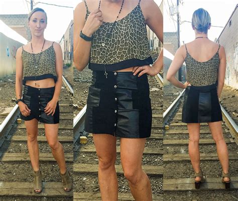 black 90s suede leather mini skirt goth grunge high waist
