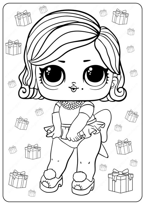 printable lol surprise glamour queen coloring pages