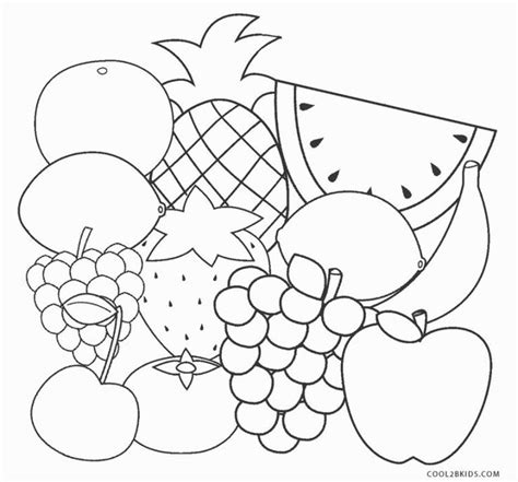 printable fruit coloring pages  kids   fruit coloring