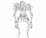 Ryuk Note Death Character Coloring Pages sketch template