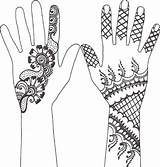 Henna Mehndi Hand Designs Drawing Hands Drawings Template Tattoo Printable Simple Patterns Templates Pattern Getdrawings Mehandi Book Beginner Blank Op sketch template