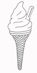 Colouring Ice Cream Summer Cone Sheet sketch template