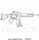 Rifle Assault Outlined Cartoon Coloring Semi Automatic Clip Clipart Royalty Djart Vector 470px 18kb sketch template