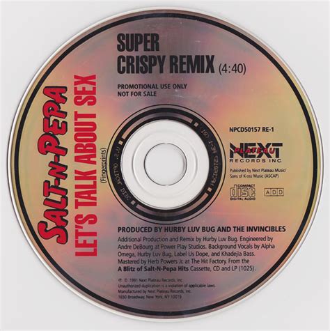 Salt N Pepa Lets Talk About Sex Super Crispy Remix 1991 Cd
