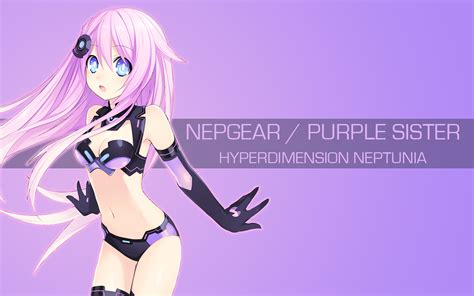 hyperdimension neptunia nepgear purple sister by spectralfire234 on