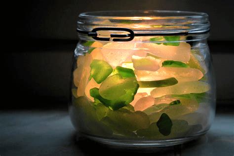 How To Make A Sea Glass Candle Lovely Greens