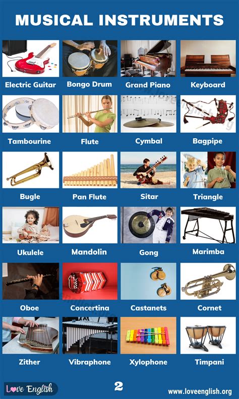 musical instruments  english vocabulary  musical instruments
