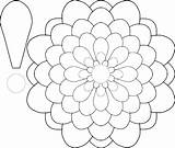 Petal Petals Bunga Openclipart Dahlias Ten Warna Domain Layers Cricut Daisy  Kvety Pngfind sketch template