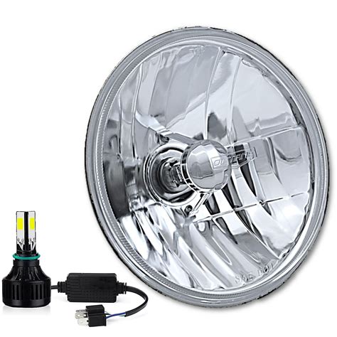 crystal glassmetal headlight   volt  led light