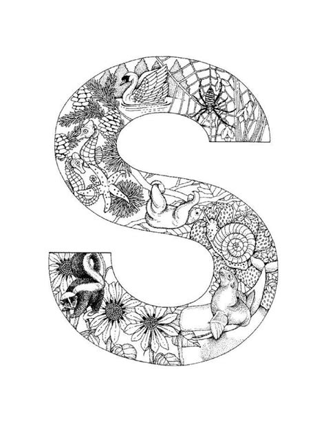 letter  coloring pages  adults projects   pinterest