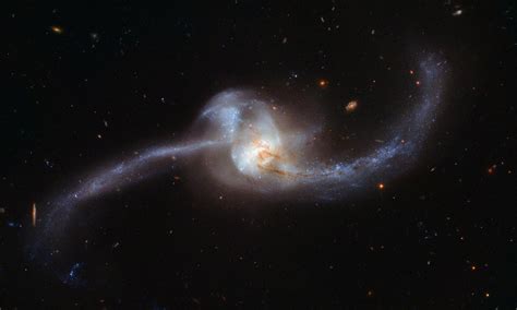 merging galaxies spotted  hubble space telescope